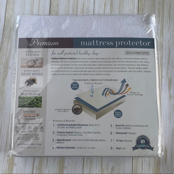 NEW Safe Rest Premium Mattress Protector Twin XL - Picture 2 of 7